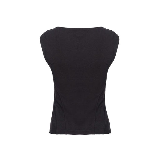PINKO Black Nylon T-Shirt