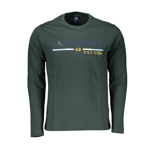 La Martina Green Cotton T-Shirt