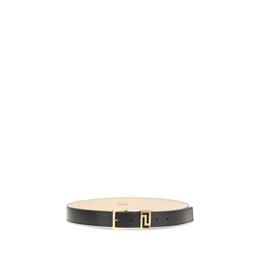 Versace Black Calf Leather Bos Taurus Belt