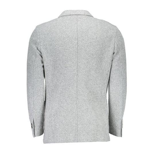 Gant Gray Polyester And Wool Blazer