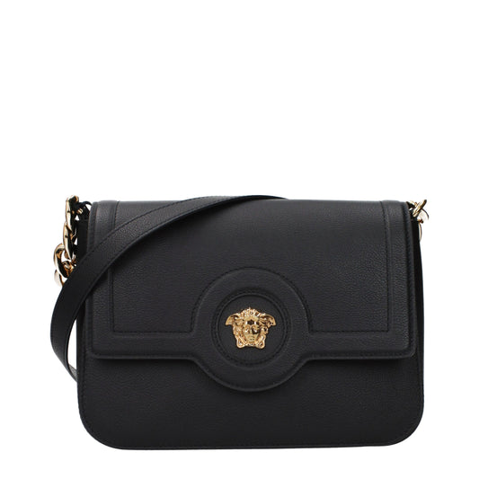 Versace Black Leather Crossbody Bag