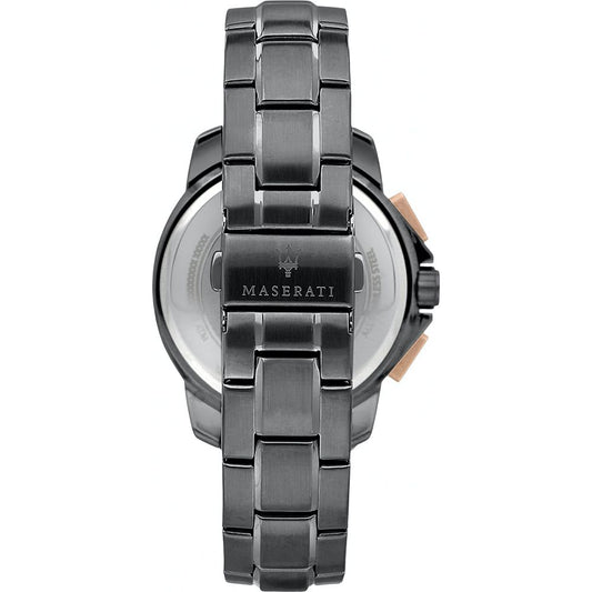 Maserati Black Stainless Steel Sport Watch