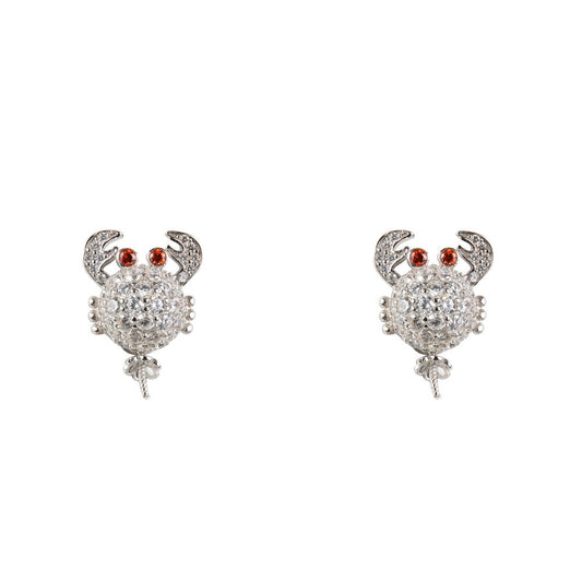 Lancaster White Silver Earrings