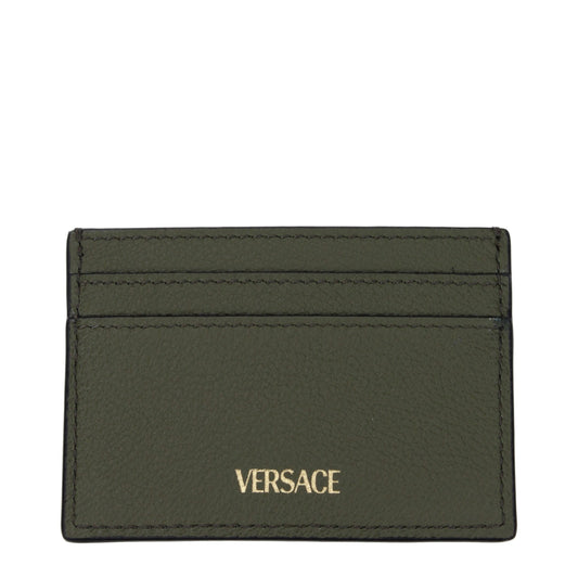 Versace Green Leather Cardholder