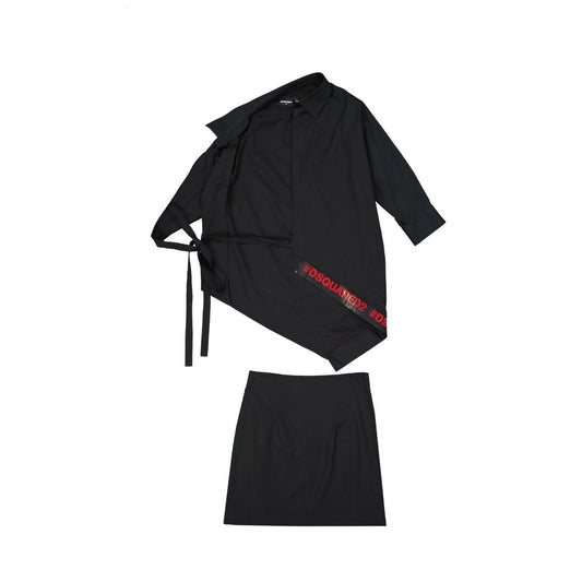 Dsquared² Black Cotton Two-Piece Suit