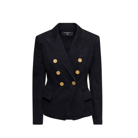 Balmain Black Cotton Blazer
