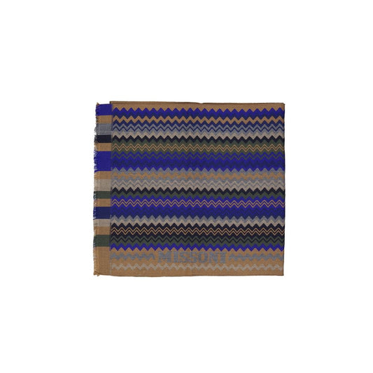 Missoni Blue Wool Scarf