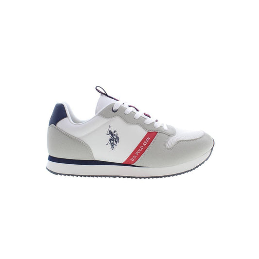 U.S. POLO ASSN. White Polyester Athletic Sneakers