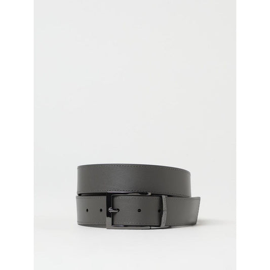 Emporio Armani Black Leather Regular Belt