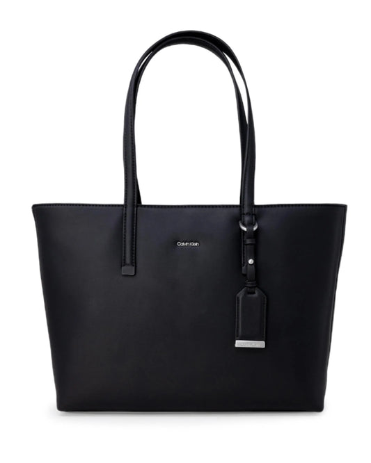 Calvin Klein Black Leather Tote Bag