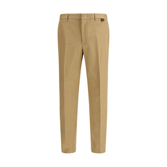 Gucci Beige Cotton Casual Pants