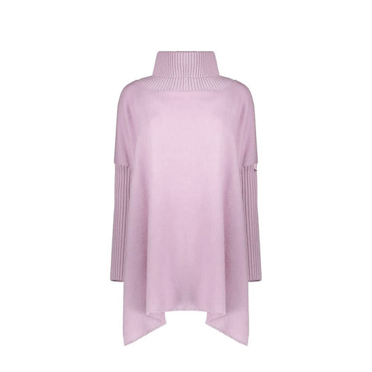 Herno Purple Virgin Wool Poncho