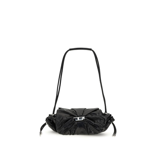 Diesel Black Calf Leather Bos Taurus Shoulder Bag