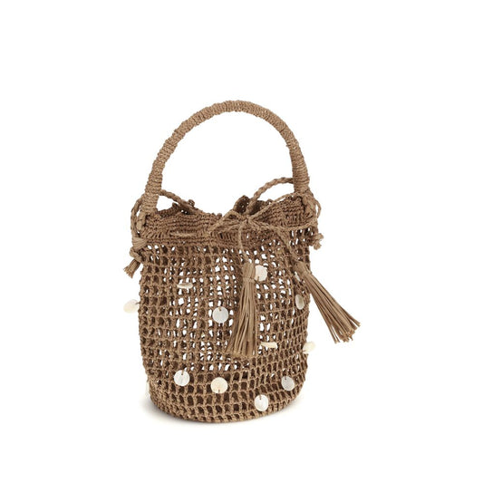 Alanui Brown Raffia Shoulder Bag