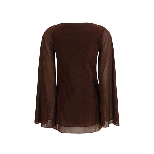 Oséree Brown Polyamide Bermuda Shorts