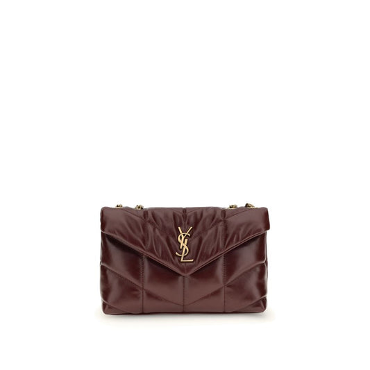 Saint Laurent Bordeaux Calf Leather Bos Taurus Shoulder Bag
