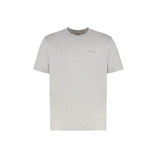 Off-White Gray Cotton T-Shirt