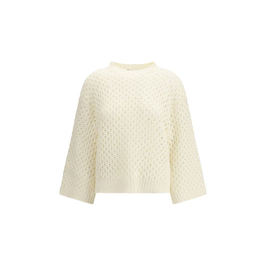 Fabiana Filippi Cream Fleece Wool Sweatshirt