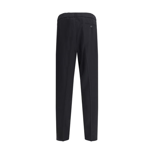 Giorgio Armani Black Cotton Casual Pants