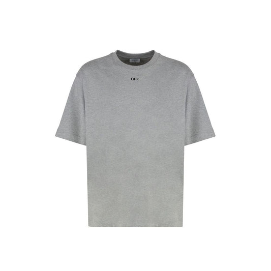 Off-White Gray Cotton T-Shirt