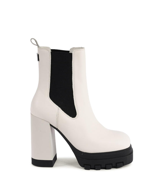 Tommy Hilfiger White Leather Ankle Boots