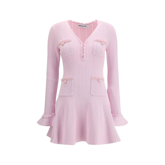 Self-Portrait Multicolor Viscose Casual Dress