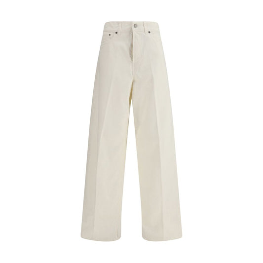 Haikure White Cotton Straight-Leg Jeans