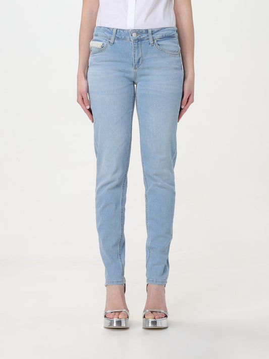 Liu Jo Blue Cotton Straight-Leg Jeans