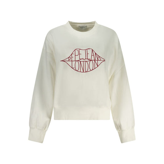 Pepe Jeans Bianco Cotton Women's Sweatshirt