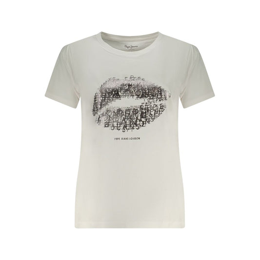 Pepe Jeans Bianco Cotton Women T-Shirt