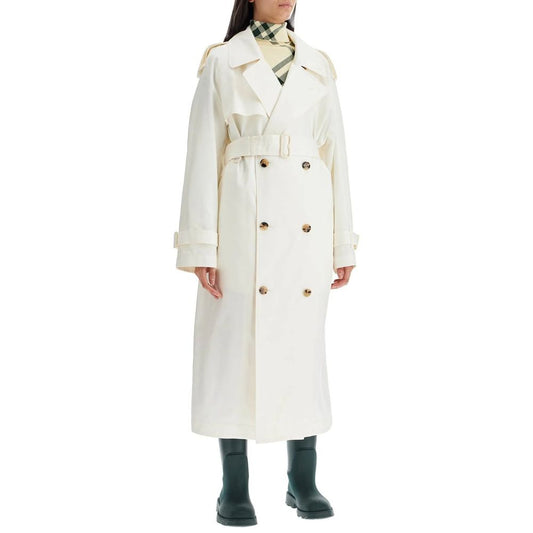 Burberry White Silk Coat