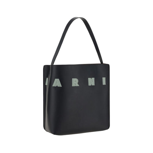 Marni Black Calf Leather Bos Taurus Shoulder Bag