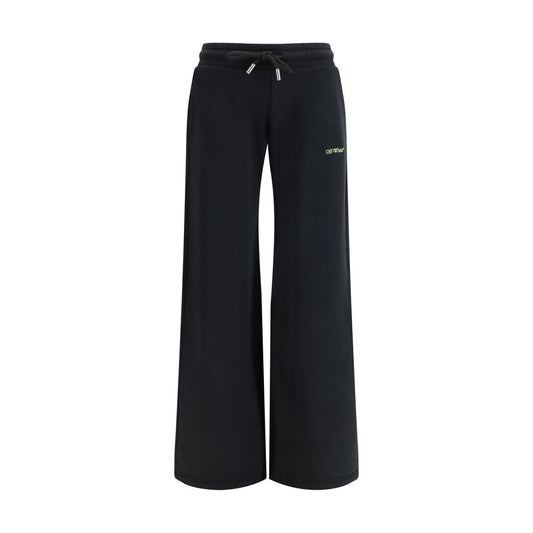 Off-White Black Cotton Casual Pants