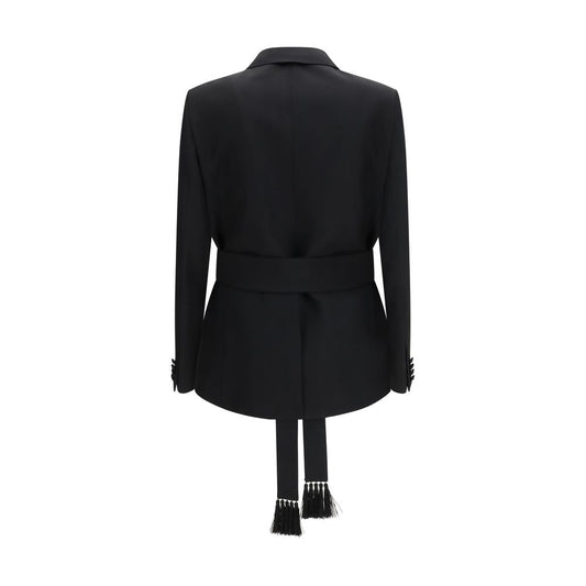 Valentino Black Fleece Wool Blazer
