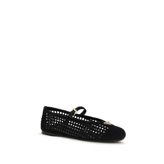Prada Black Cotton Ballet Flats