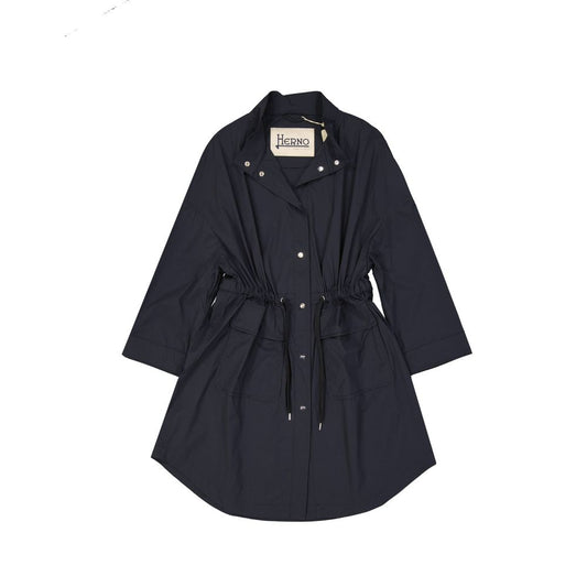 Herno Black Polyamide Coat