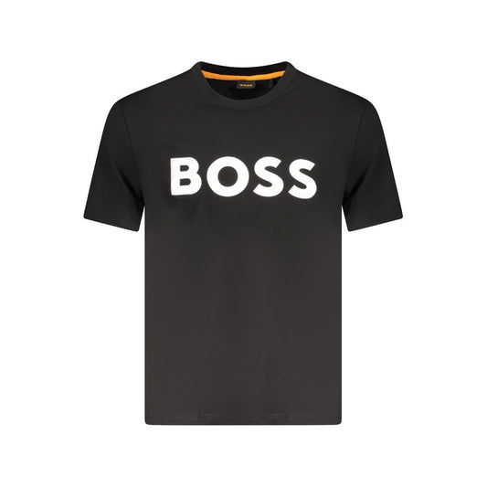 Hugo Boss Black Cotton Men T-Shirt