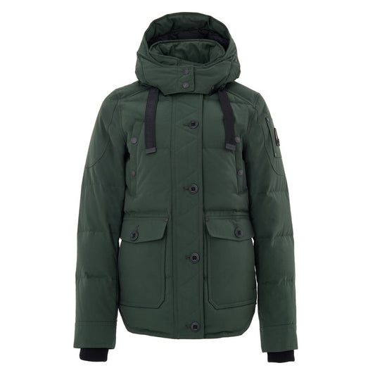 Moose Knuckles Green Nylon Coat