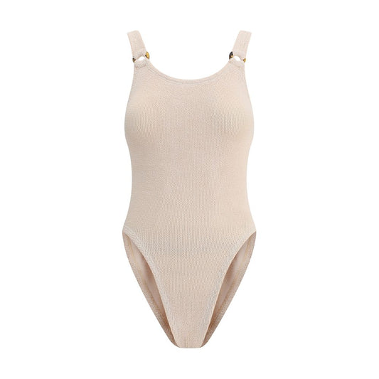 Hunza G Beige Polyamide One-Piece Swimsuit