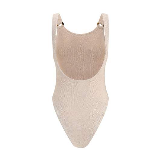 Hunza G Beige Polyamide One-Piece Swimsuit