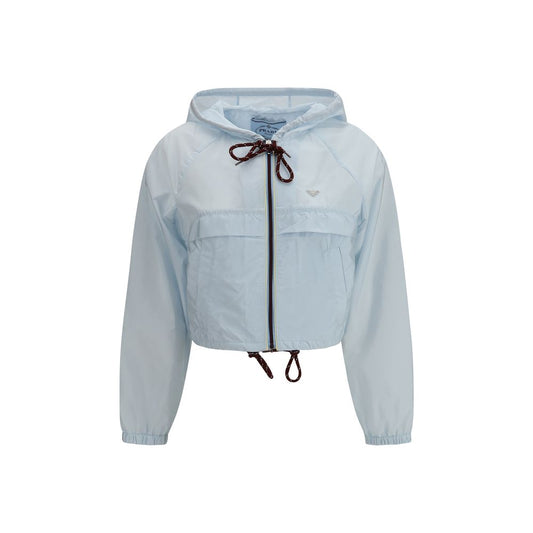 Prada Blue Recycled Polyamide Shell Jacket