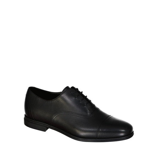 Salvatore Ferragamo Black Leather Oxfords And Derbies