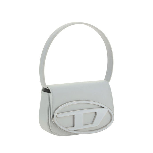 Diesel White Calf Leather Bos Taurus Shoulder Bag