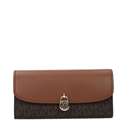 Michael Kors Brown Fabric Wallet
