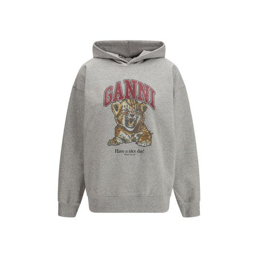 Ganni Gray Cotton Sweatshirt
