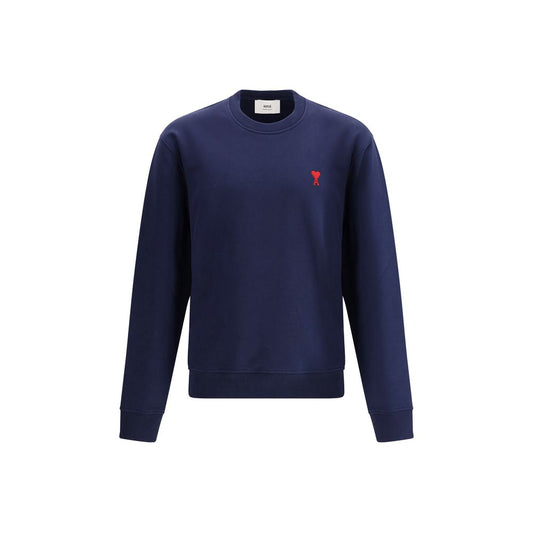 Ami Paris Blue Cotton Sweatshirt