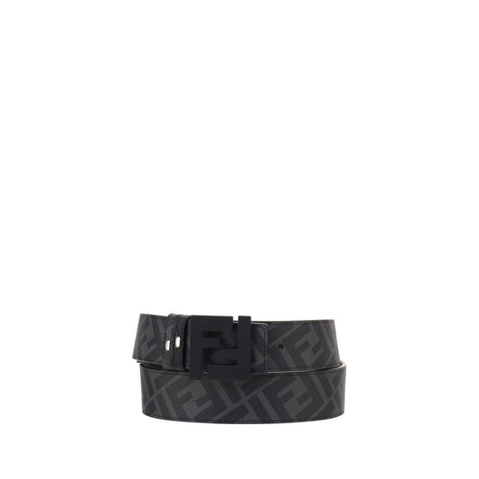 Fendi Black Leather Regular Belt