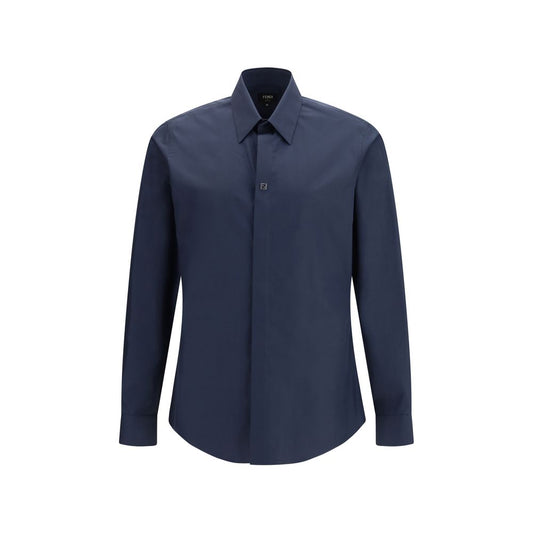 Fendi Blue Cotton Shirt