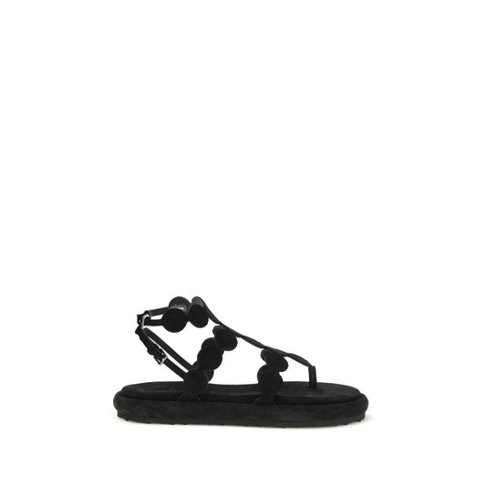 Pierre Hardy Black Calf Leather Bos Taurus Platform Sandals