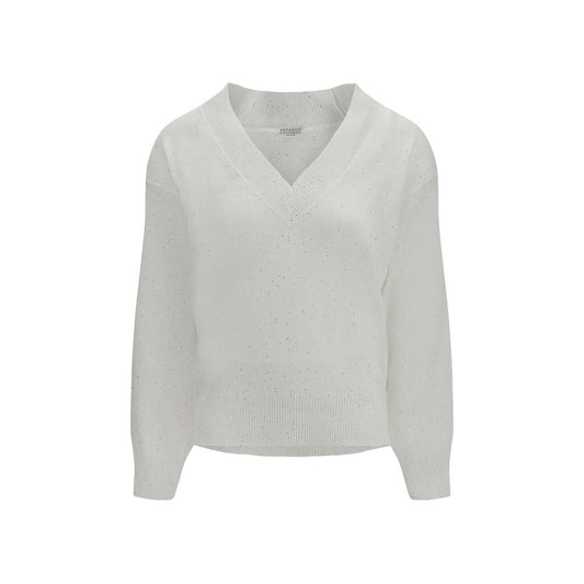 Brunello Cucinelli White Linen Sweatshirt